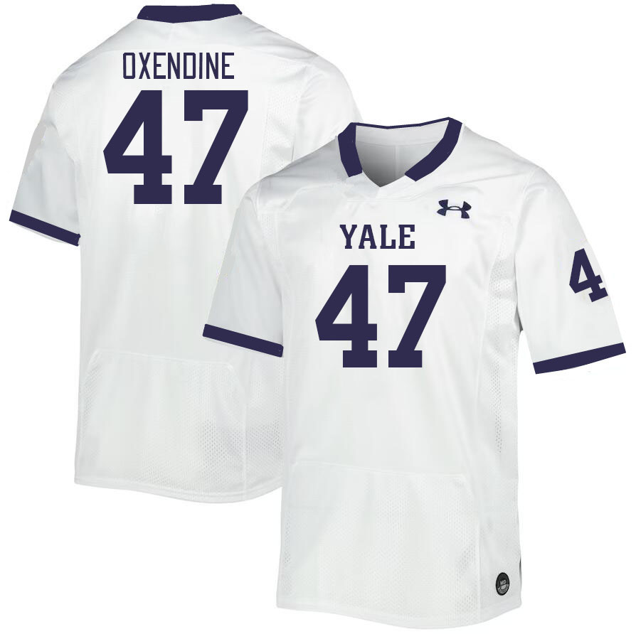 Men-Youth #47 Raleigh Oxendine Yale Bulldogs 2023 College Football Jerseys Stitched-White